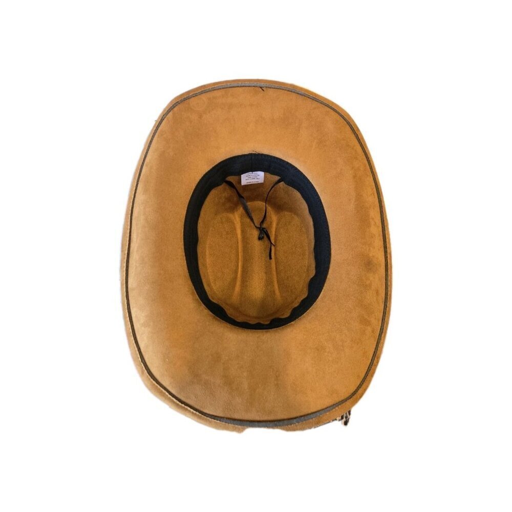 New Brown Cowboy Cowgirl Hat Western Style Bull Pendant Strap Men Women Retro - Picture 6 of 9